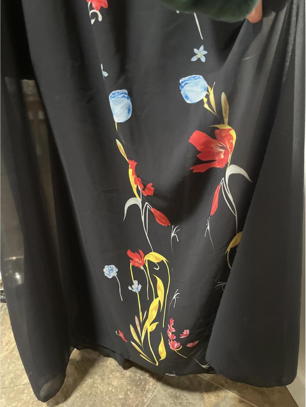 Maxi Dress Women's 3XL Black Floral Grunge Fairy Whimsigoth - Picture 5 of 13